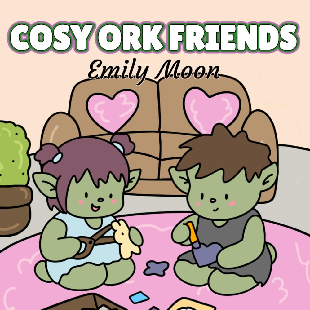 Cosy Ork Friends: Livre de Coloriage Bold and Easy pour Adultes et Enfants - Dessins simples aux traits épais, ambiance détente et cosy fantaisy