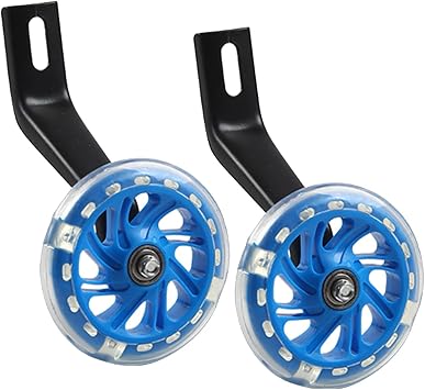 Training Wheels Heavy Duty Kids Bicycle Stabiliser Adjustable Training Side Wheels Suit for 14 16 18 20 Inch Childrens Bike Color Blue, Size 16in