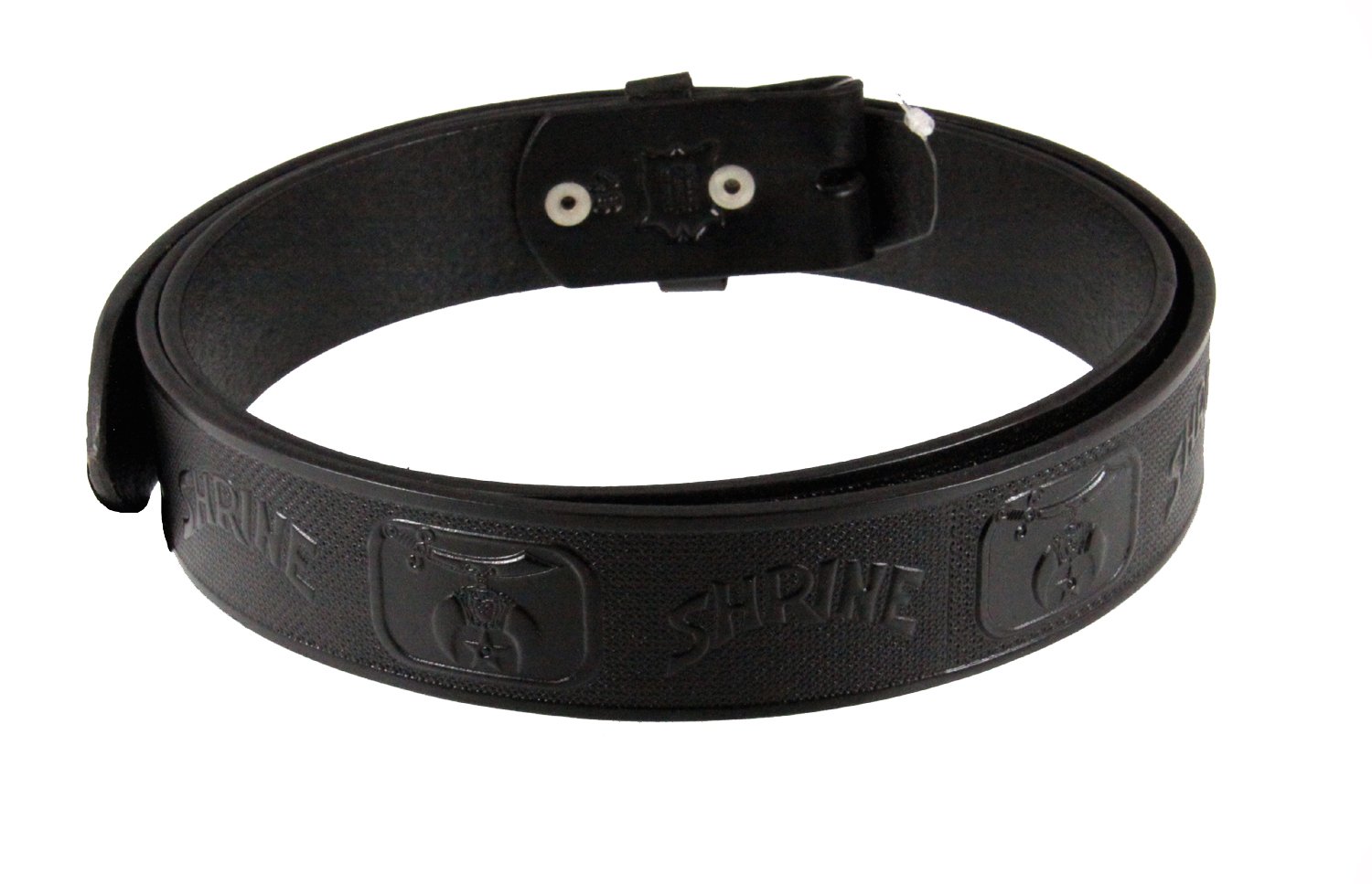 1010002 Genuine Leather Black Shrine Crescent and Scimitar Belt Sizes 32-60 (46)