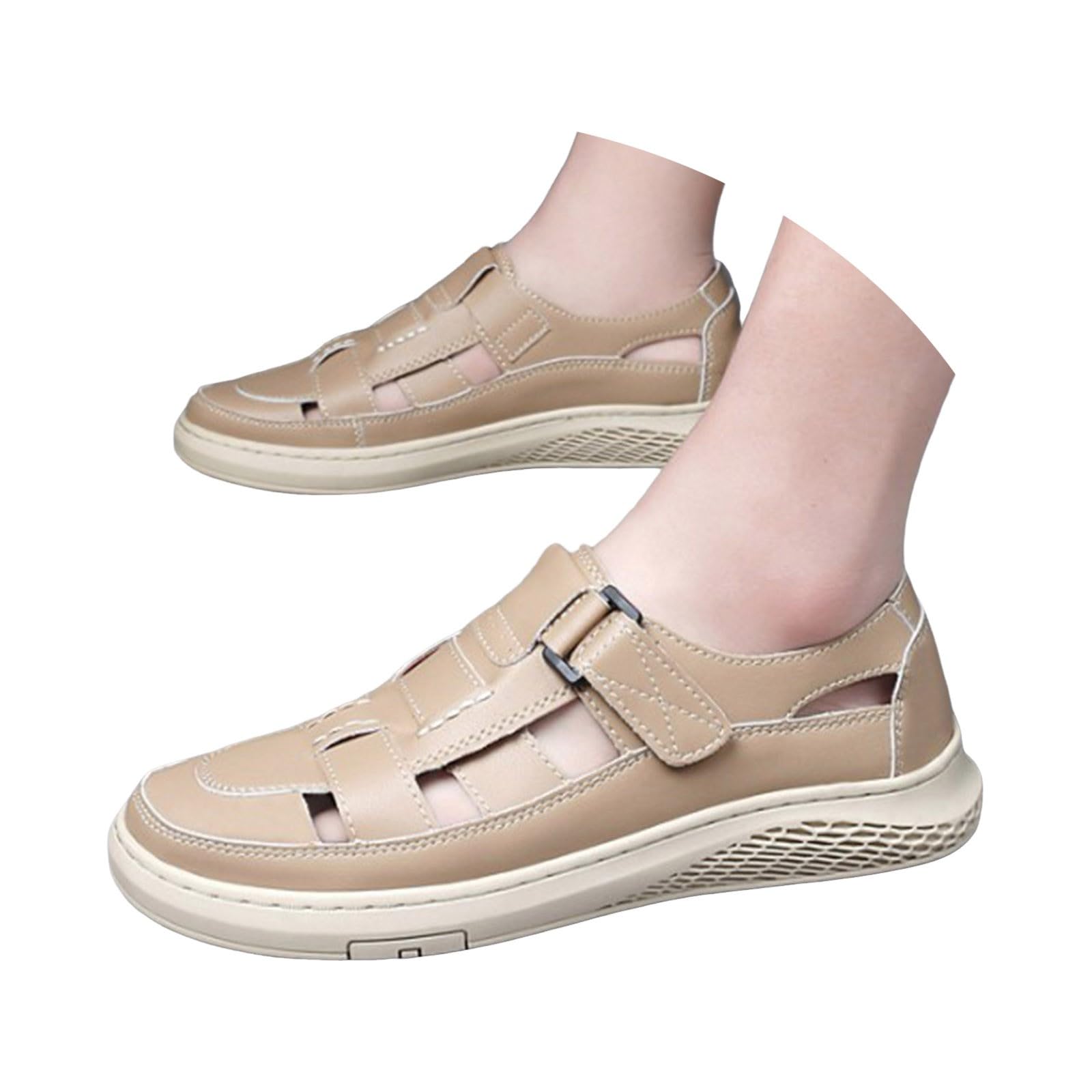 Zapatos planos ortopédicos para hombre, sandalias informales con plataforma, zapatillas de verano, transpirables, informales, cómodas, ligeras, sandalias de senderismo, vacaciones, playa, zapatos de