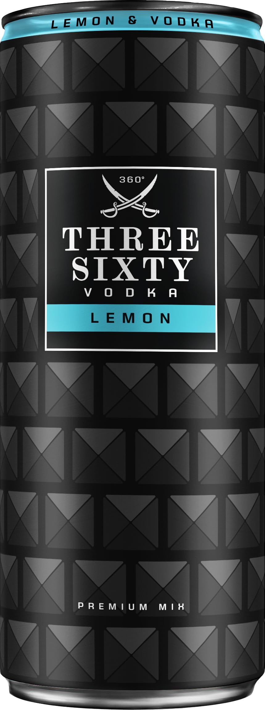 THREE SIXTY VODKA & Bitter Lemon | Premix | Vorgemixter Longdrink in der Dose "to-go" | Fruchtiger Bitter Lemon Geschmack | 330ml | 10% vol.