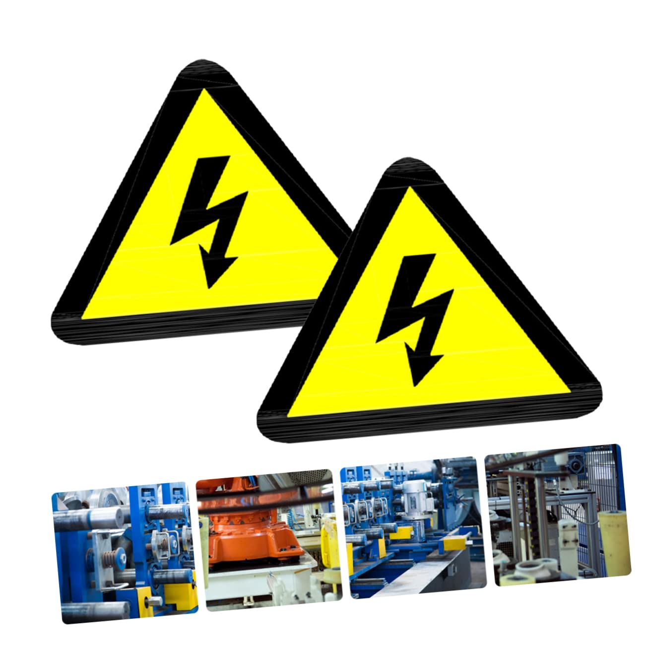 Autocollant D’avertissement Électrique Jaune Triangle, Lot de 20 Feuilles