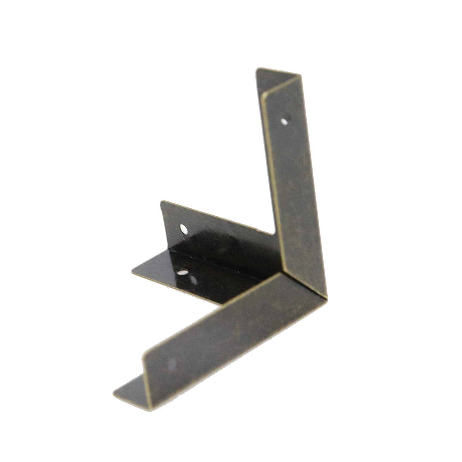 Mcredy Juego de 20 protectores de esquina de metal bronce para esquinas decorativas de 3,3 cm