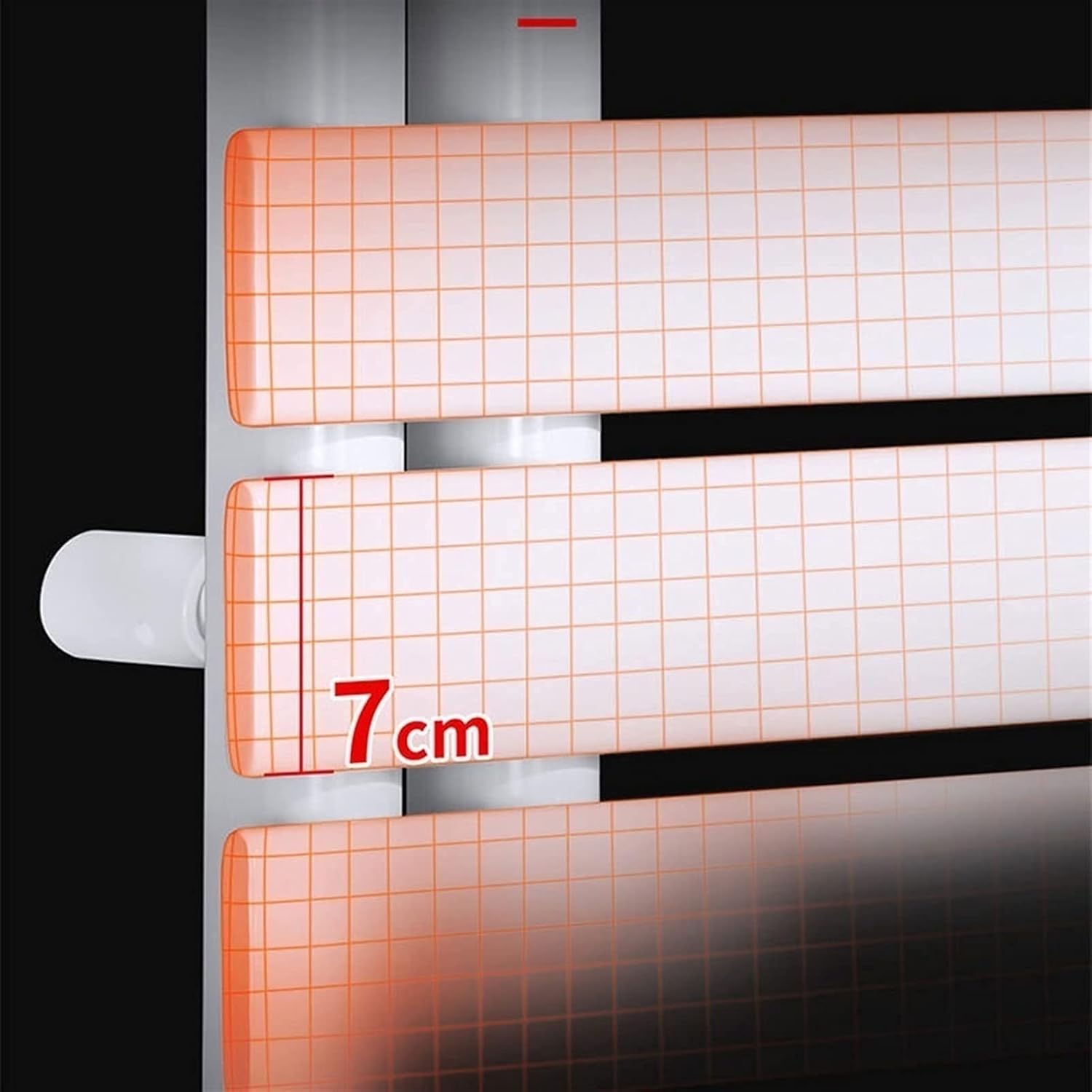 Towel Rack Towel Drying Rack Built-in Thermostat Hardwired Heated Towel Rack Tube Bars Wall-Mounted Hardwired Plug-in Towel Warmers for Bathroom Easy Install