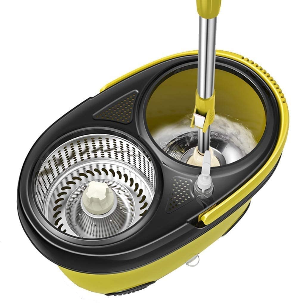 Mocio Rotante 360 ° Spin Mop Sistema Pulizia della casa Mocio Pavimenti con Secchio Kit detergente Pavimenti in Legno Duro Plus 3 Mop Head