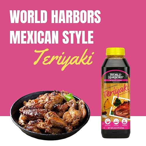 Miniatura 7 de World Harbors Maui Mountain - Salsa teriyaki y adobo perfectos para pescado, pollo, carne de res, cerdo, alas, albóndigas, camarones, filetes,