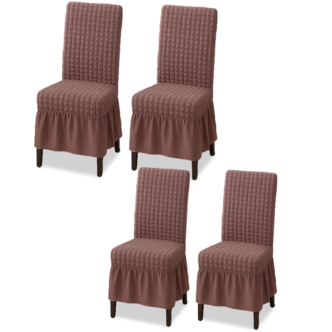 TONY STARK Frill Chair Covers - Elegant Dining Room Style -12 TONY STARK Frill Chair Covers - Elegant Dining Room Style -12