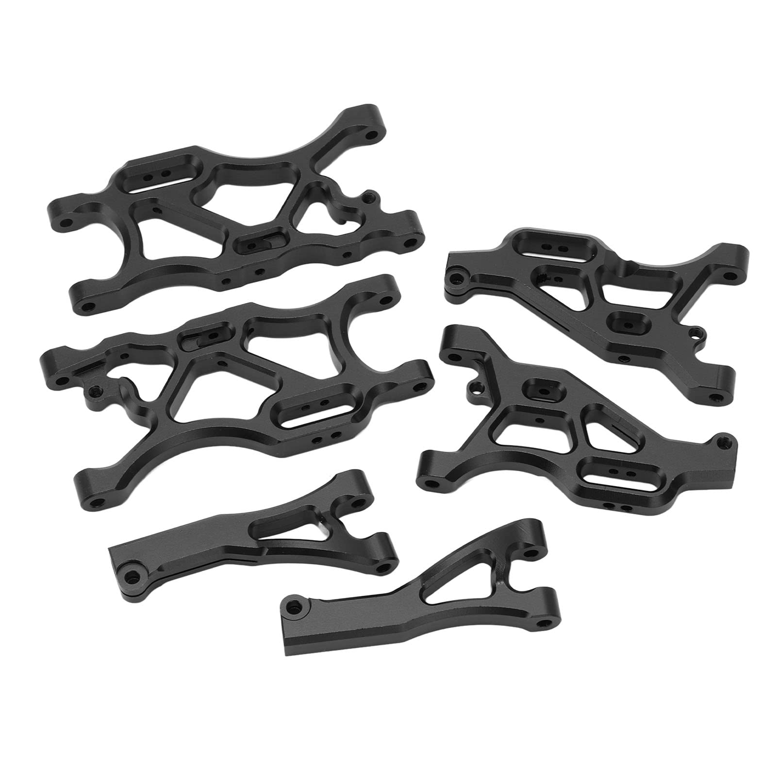 AMONIDA Zestaw Wahaczy RC ze Stopu Aluminium dla 1/7 LIMITLESS, Wahacze o Wysokiej Wytrzymałości Zapewniające płynną pracę, Przednie Wahacze Tylne, Srebrne (BLACK)