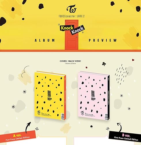 Miniatura 2 de JYP Entertainment Dos veces - TWICECoaster Lane 2 álbum especial CDLibro de fotos 96p calcomanía1 tarjeta de fotos libro de letras 1Knock Knock