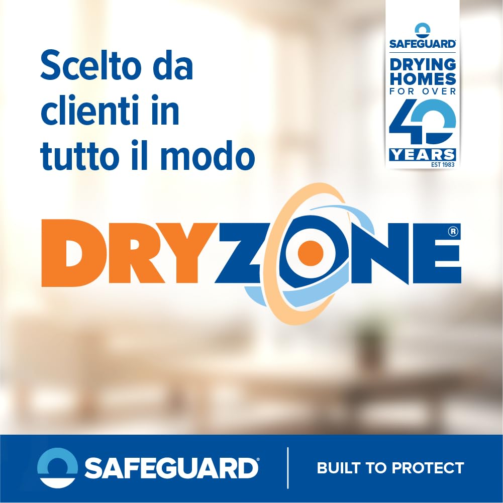 Dryzone® Sistema di Ventilazione Passiva con Filtro (100 mm, Bianco) | Griglia di Aerazione da Parete con Flusso d'Aria Regolabile | Riduce Condensa e Muffa | Condotto Telescopico | Senza Collegamento