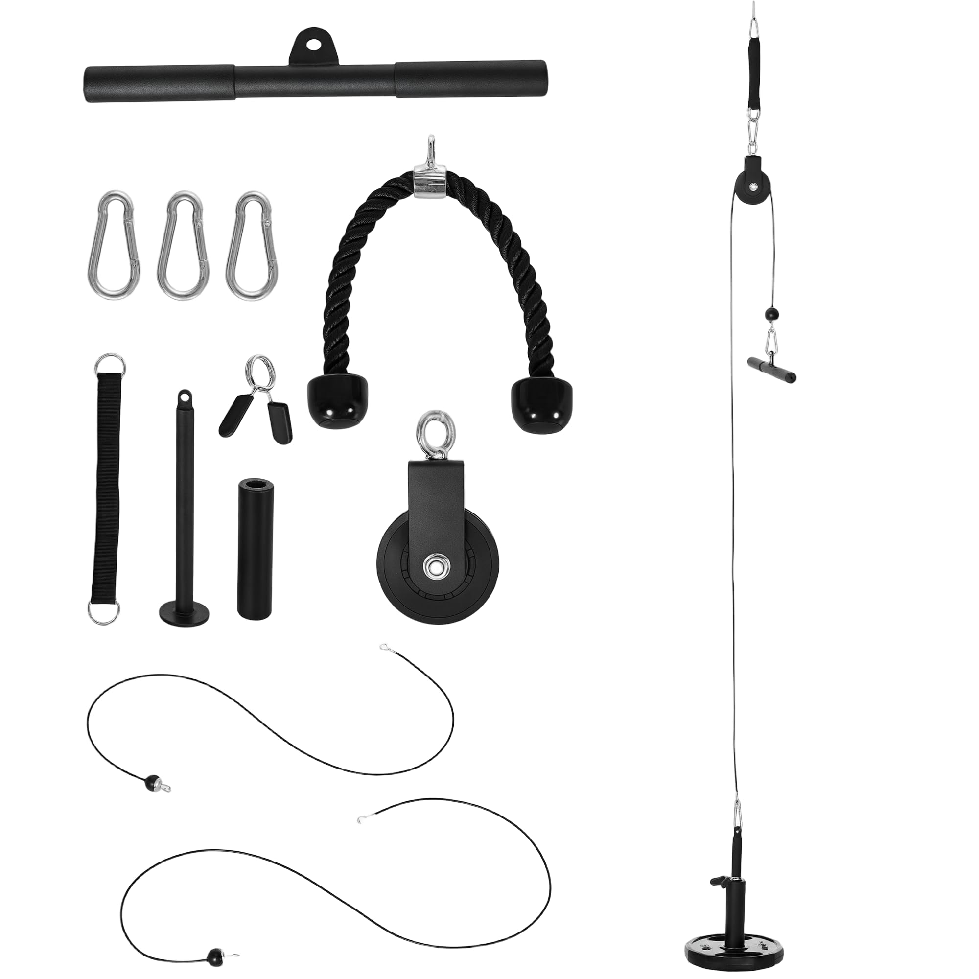SPORTNOW System koła pasowego maszyny linowej, system Lat Pull Down z obciążeniem DIY do domowej siłowni, bicepsów, treningu ramion i pleców