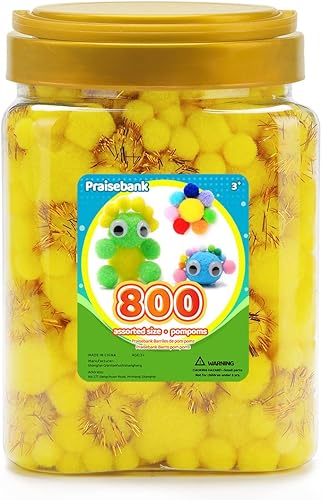 Vista 21 de Praisebank Pompones rojos, 90 unidades, 1.5 pulgadas, perfectos para artes y manualidades