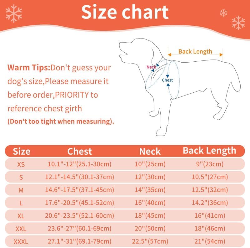 Miniatura 5 de Abrigo acolchado para perro con patas delanteras para perros medianos, chaqueta cálida y ultrasuave para cachorros para clima frío e invierno, rosa,