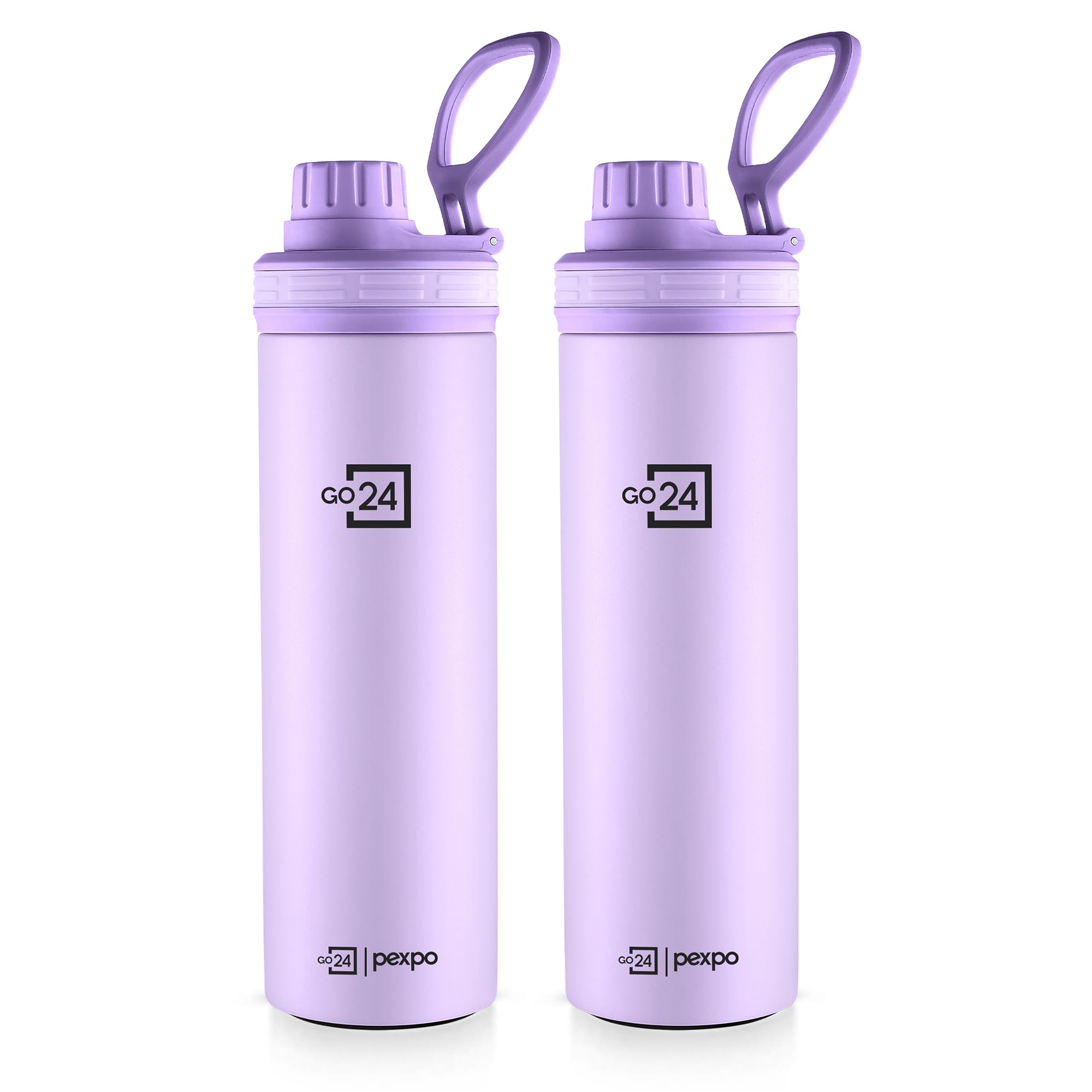 Go24 pexpo Stainless Steel Water Bottle Aqua Sip Orchid Purple 800ml