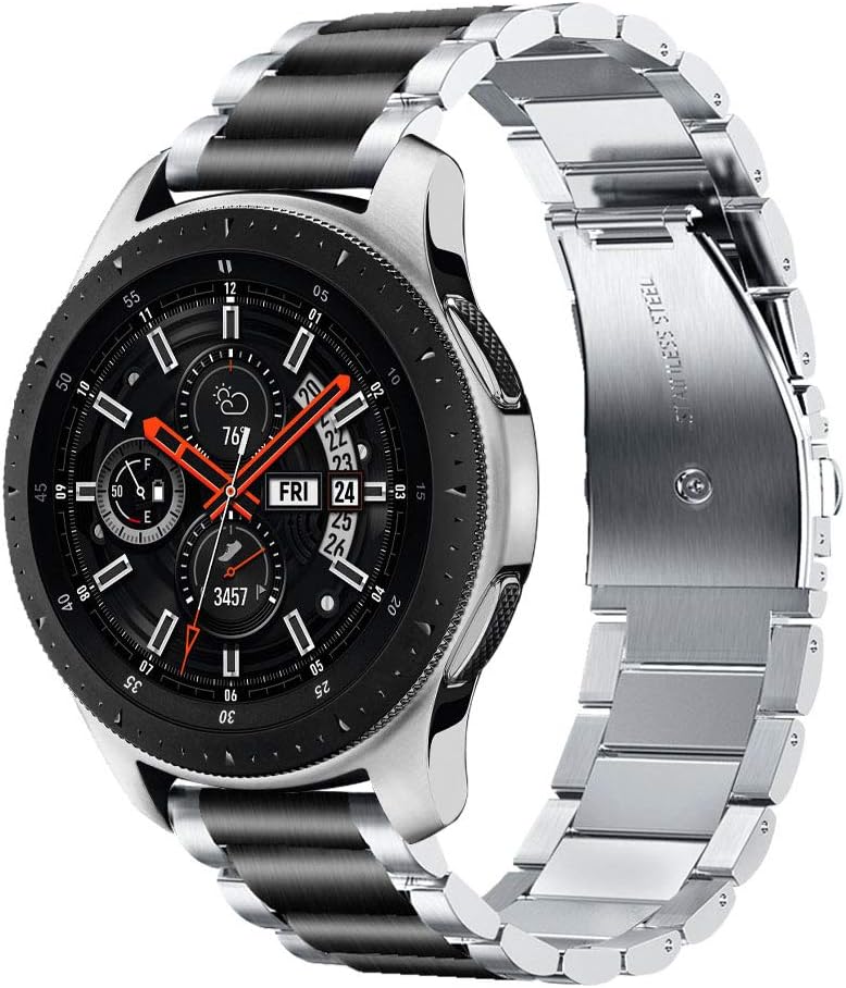 Compatible Samsung Galaxy Watch(46mm) Bands, 22mm Solid Stainless Steel Metal Business Replacement Bracelet Strap Compatible Samsung Galaxy Watch 46mm