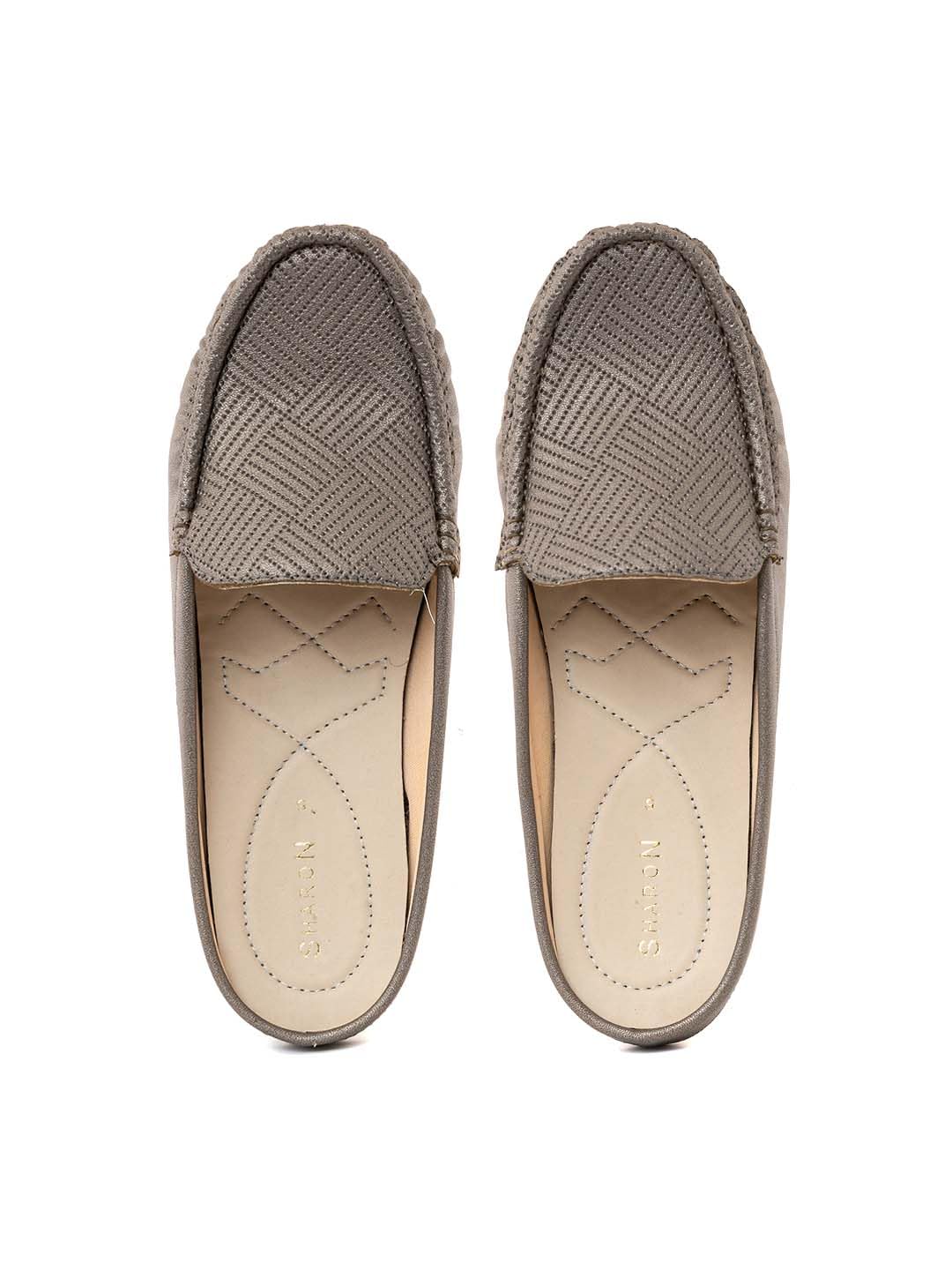 Khadims Sharon Grey Flat Loafer Mule Slip On Sandal for Women (2753142) (B0CHMV2WPK) Amazon Price History, Amazon Price Tracker