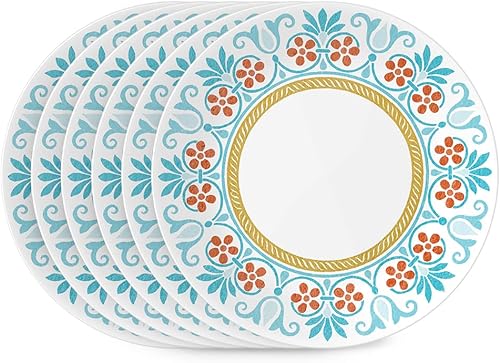 Miniatura 5 de Corelle Terracotta Dreams - Juego de vajilla para 6, 18 piezas y platos de ensalada Terracotta Dreams para 6 | Juego de platos de cocina de 8.5