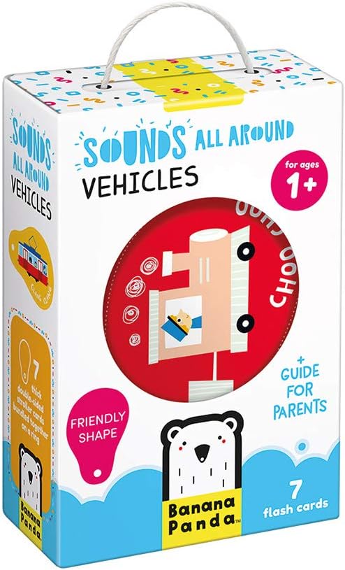 Banana PandaSounds All Around Vehicles Flash Cards - Educational Toy and Learning Activity for Kids Ages 1 Year and Up