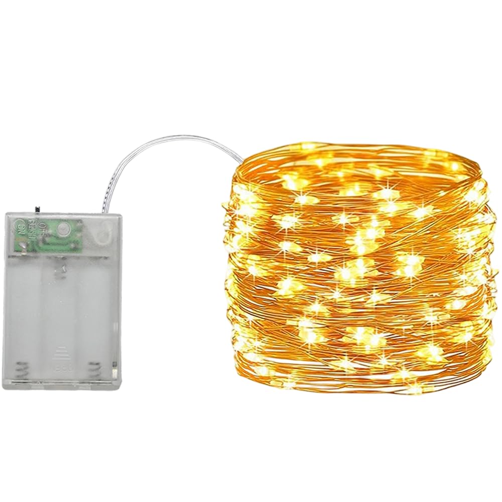 Ram Online Warm White Ram® Fairy String Lights, Battery Operated, 50 Led, 5M | 16Ft, For Bedroom, Garden, Party, Decoration, Christmas Tree, Energy Class A+++