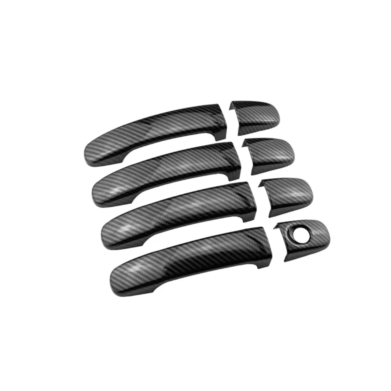 Qdzvalumv Carbon Fibe Car Door Handles Cover Shell Compatible With For Ranger For Everest For Endeavour 2015-2022 Car Outer Door Handle Protection Cover Trim Stickers Set(Carbon Fibe)