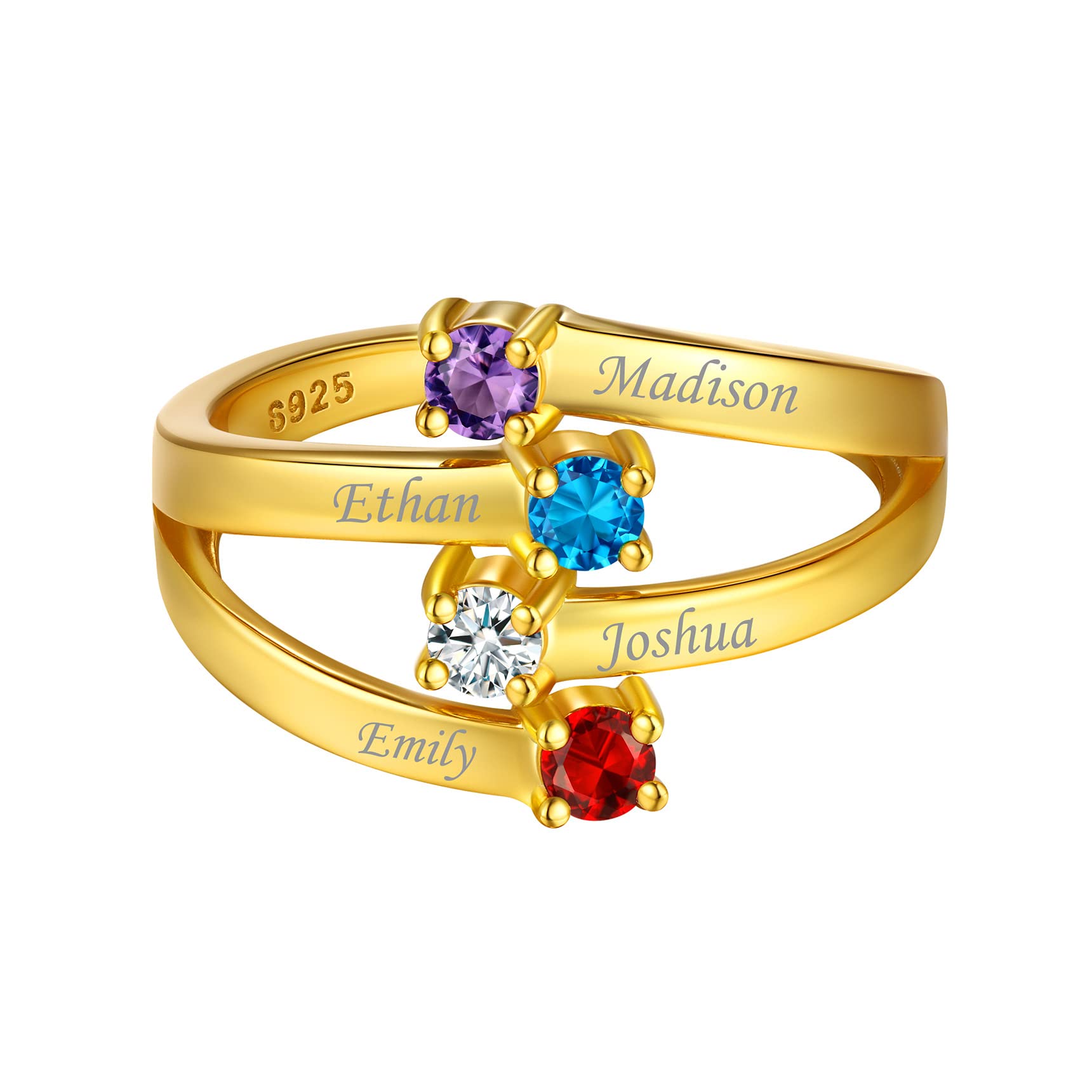 Bestyle Sterling Silver Birthstone Ring