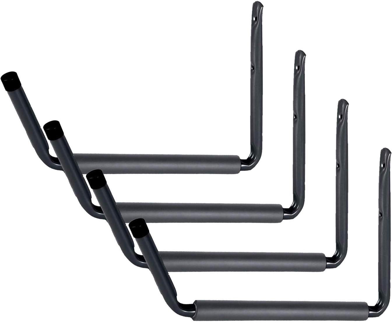 4 Pcs Large Heavy Duty Kayak Storage Utility Rack Hooks with Jumbo Arm Wall Mount Garage Storage Hanger Organizer for Garage Canoe Chair Paddle Board Surfboard Ladder Garden Hose : Everything Else