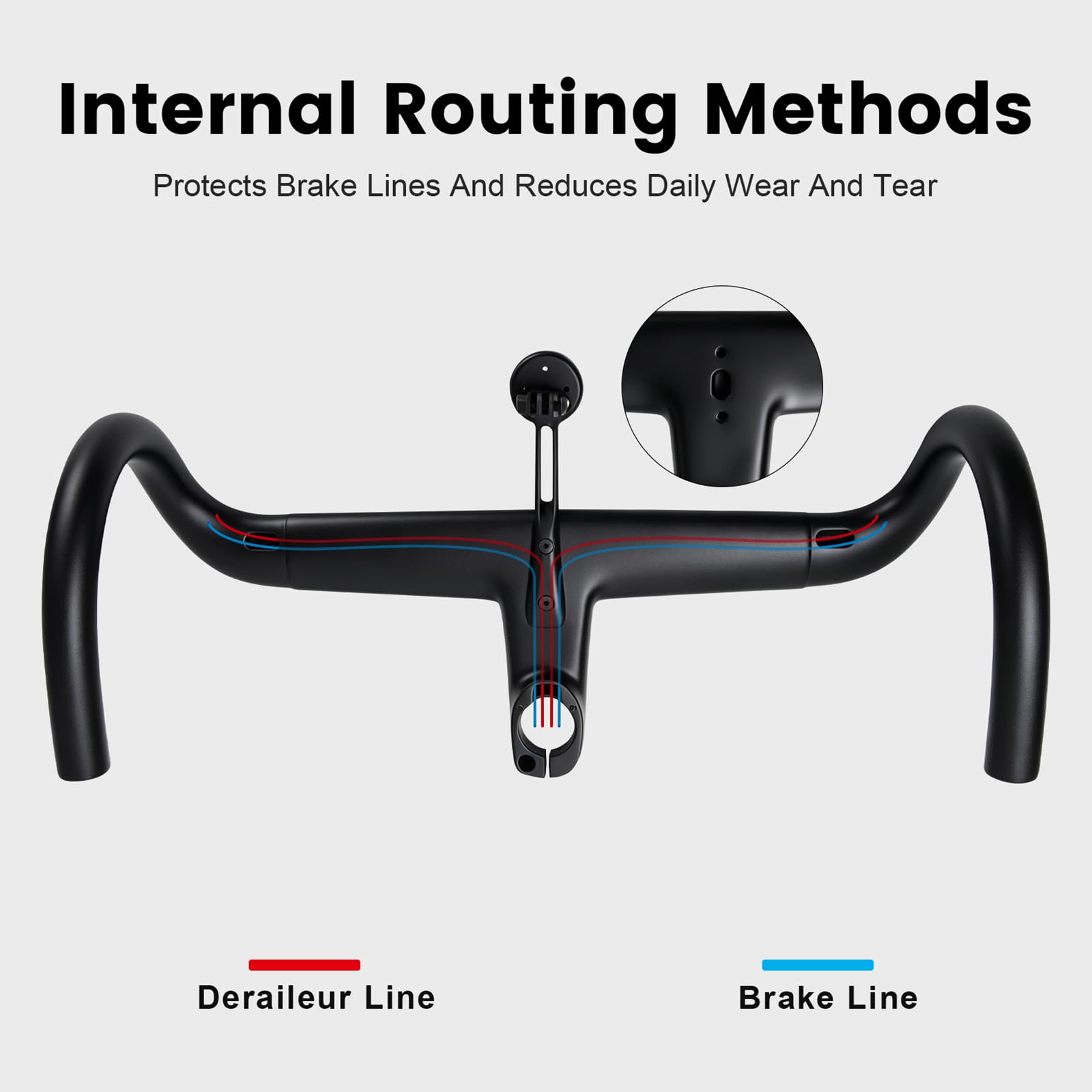 manubrio integrato bici corsa RXL SL manubrio bici da corsa compact 400*70 | UD opaco,venire con distanziatore attacco,1-1/8",manubrio dal design compatto