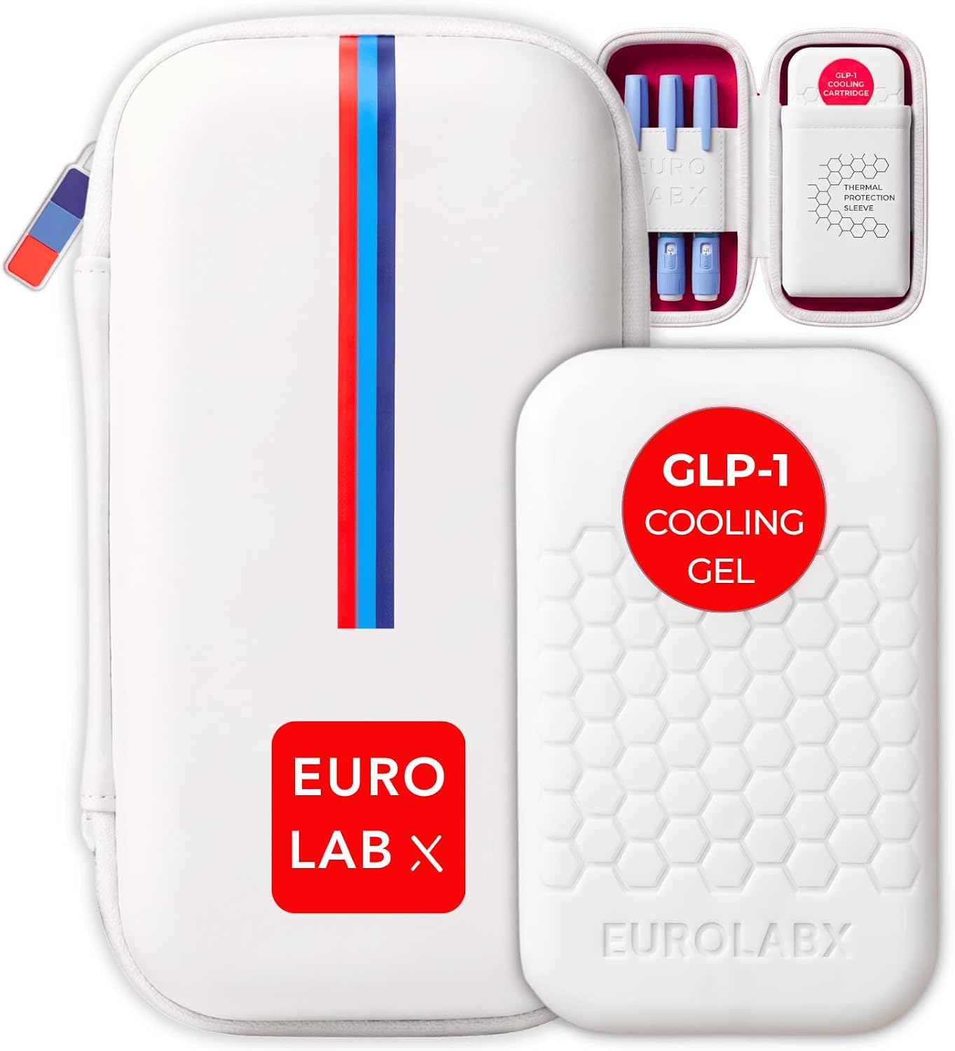 GLP-1 Safe Travel Cooler Case for Ozempic, Mounjaro, Wegovy, Zepbound & Insulin Pens – TSA Approved Insulated Medication Travel Case (Max Model - 12H)