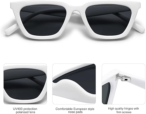 Miniatura 4 de SOJOS Gafas de sol cuadradas polarizadas y estrechas con ojo de gato para mujer gafas de conducción retro de moda SJ2169