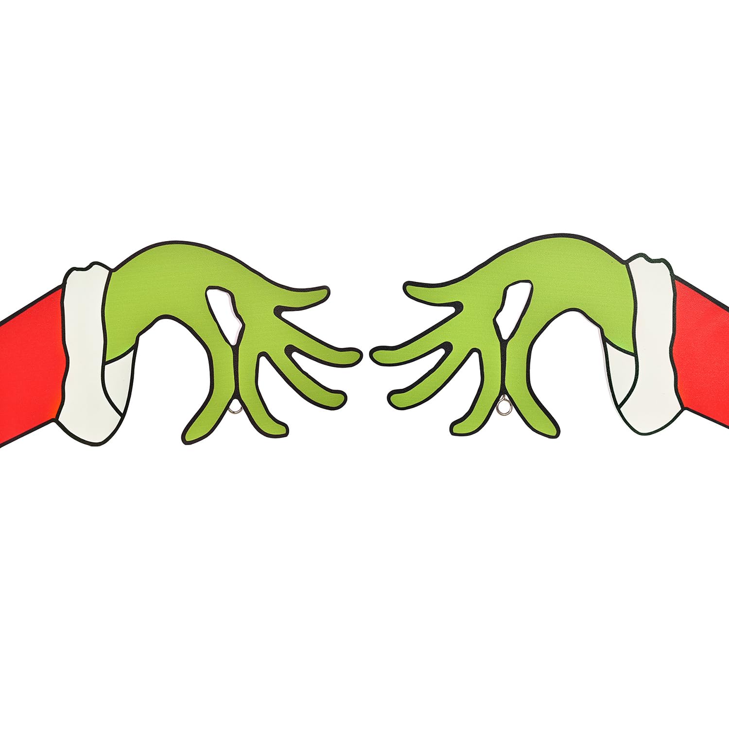AOVNA 2 piezas de decoración de mano de ladrón de Navidad, letreros colgantes de madera, adornos de Grinchs, decoración de puerta, regalos divertidos de Grinch para decoraciones familiares,