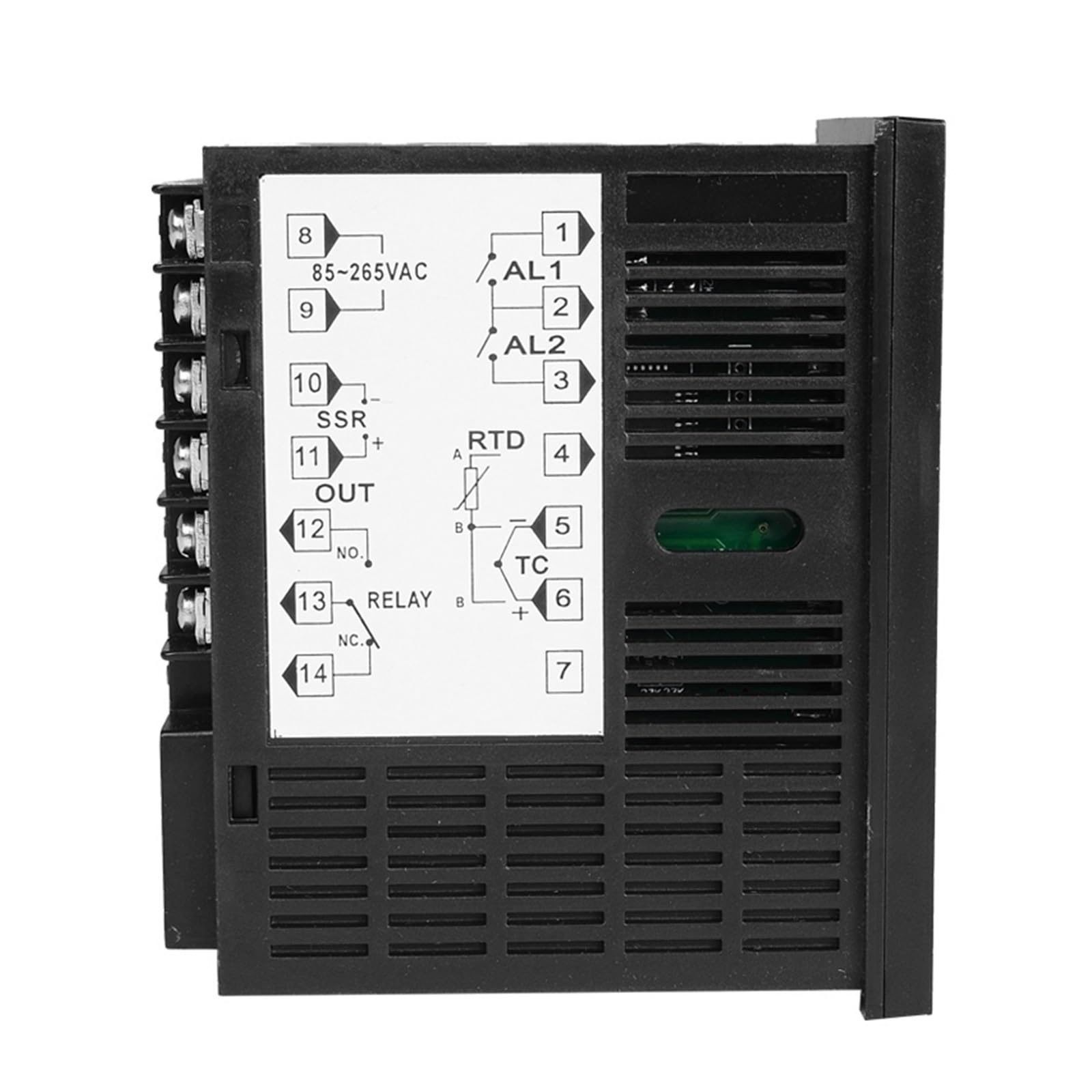 RWRAPS regolatore Temperatura pid Ingresso regolatore di Temperatura Termocoppia PT100 K Uscita relè SSR PID Digitale for Riscaldamento/Raffreddamento con Allarme Fahrenheit Guscio Corto
