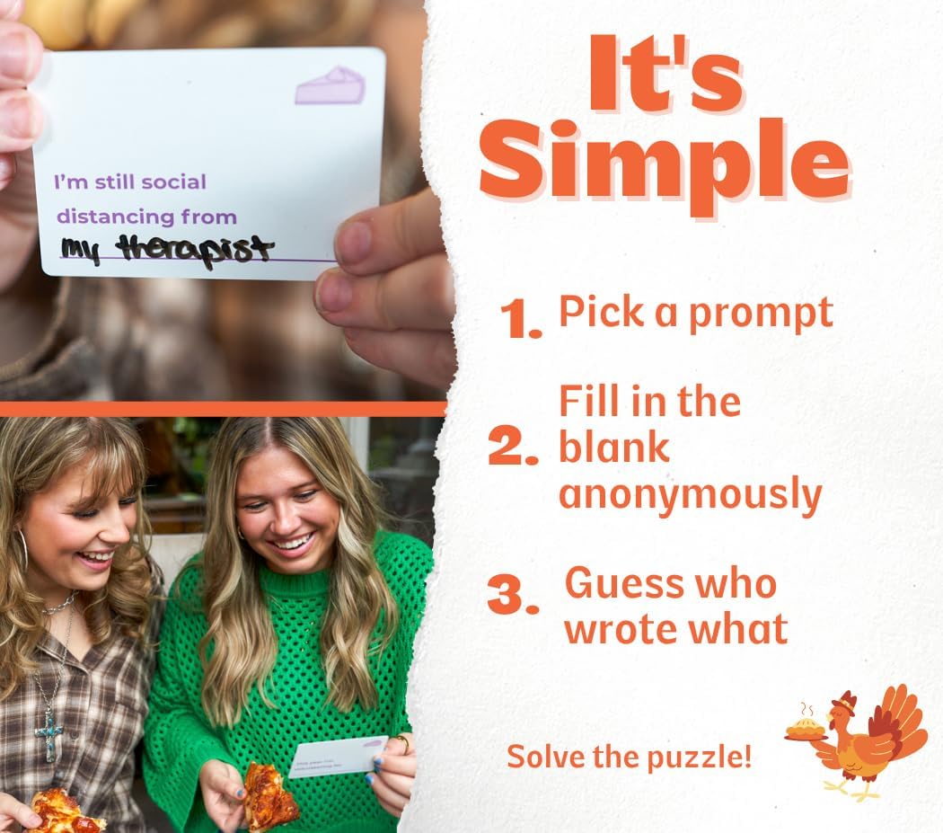 OFF TOPIC Friendsgiving: A Thanksgiving Game for Adults - Fun Holiday Party Game for Friends & Family - Friendsgiving Dinner Activity