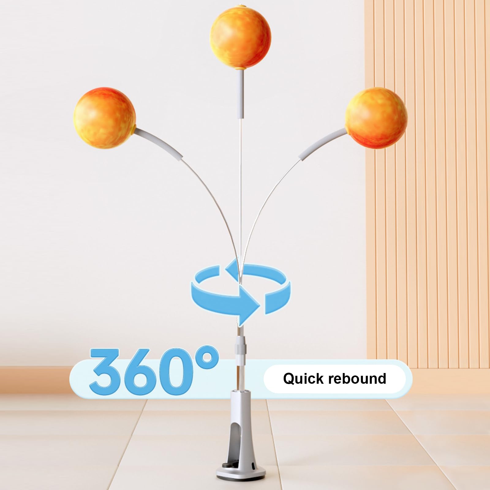 LIROPAU Punchingball Boxstand, 135-149cm Höhenverstellbarer, Box Ständer Standboxtrainer mit Starken Saugnäpfen, Antistress Mini Boxsack mit 1 Luftpumpe und 2 Paar Handschuhe (Erwachsener+Kind)