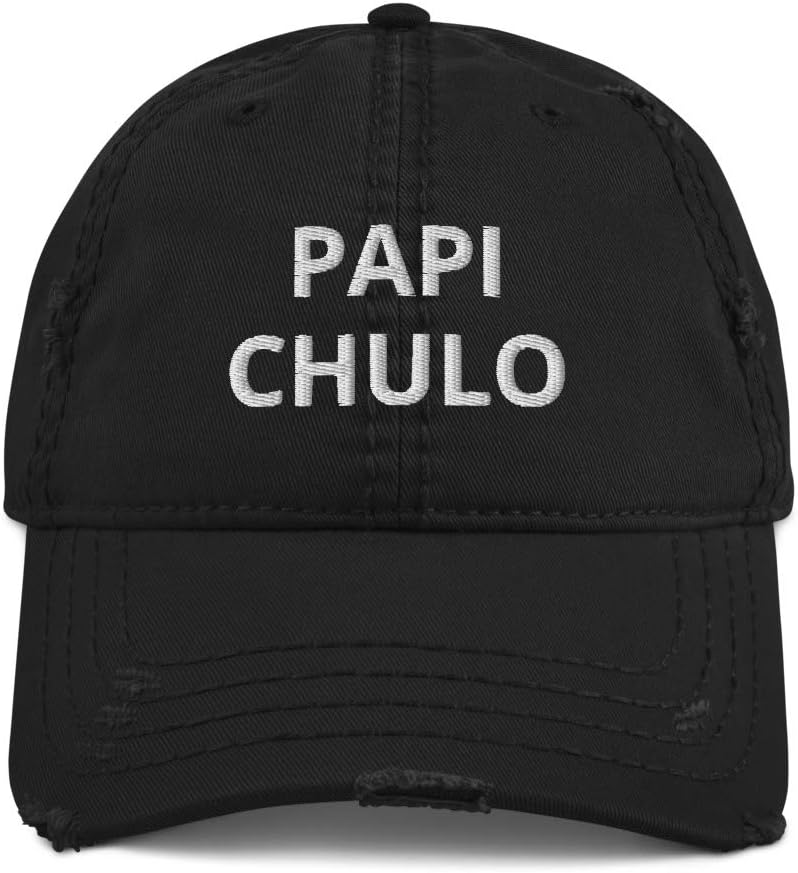 Papi Chulo Funny Hispanic Joke Pun Distressed Dad Hat Baseball Cap Adjustable Mens Dad