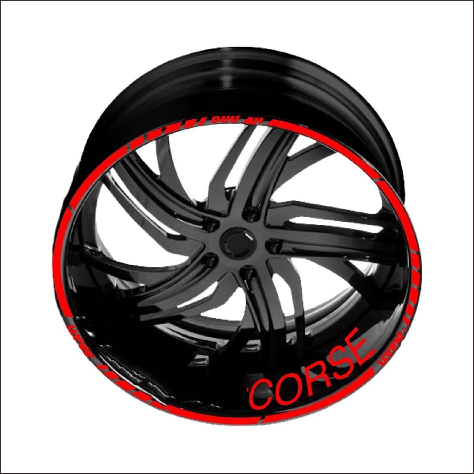 Motorcycle Racing Rim Sticker Wheel Decal Corse for Ducati for Monster for Multistrada-Performance(Color1)