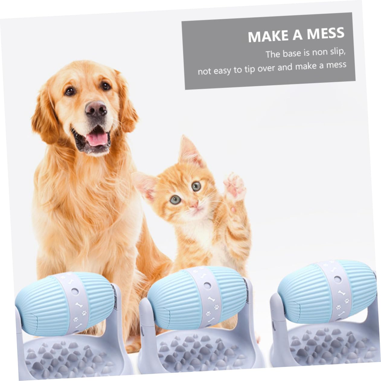 ORFOFE Dispenser Di Cibo Per Animali Regolabile Gioco Interattivo Antipasto Lento Per Cani e Gatti Con Base Antiscivolo Insegna Abitudini Alimentari Sane e Previene Rischio Di