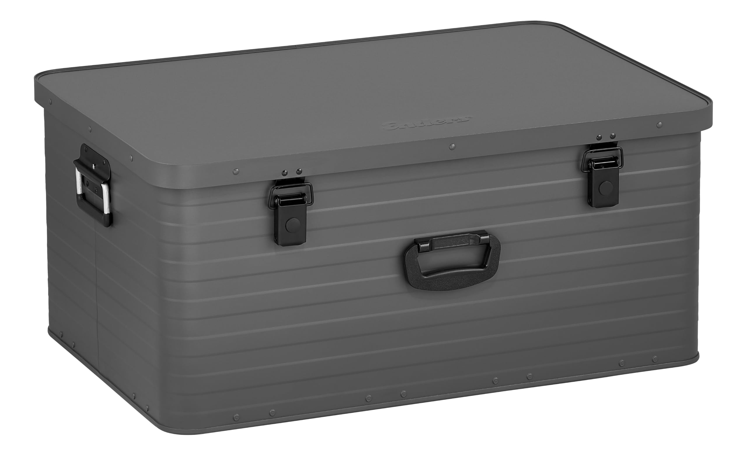 Enders® Pudełko aluminiowe Toronto XXL Grey, 130 litrów, aluminiowe pudełko o grubości ścianki 1 mm, odporne na rozpryskiwanie, możliwość układania w stos – skrzynka aluminiowa, metalowa skrzynka z