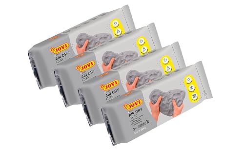 Jovi Air Dry - Arcilla de Secado al Aire en Color Gris, 4 x 1kg, sin gluten