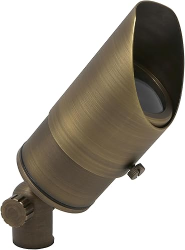 Miniatura 5 de Lightkiwi C4573 Foco de latón ajustable para exteriores con foco de iluminación LED para paisaje de bajo voltaje, perfecto para jardín, valla, luces