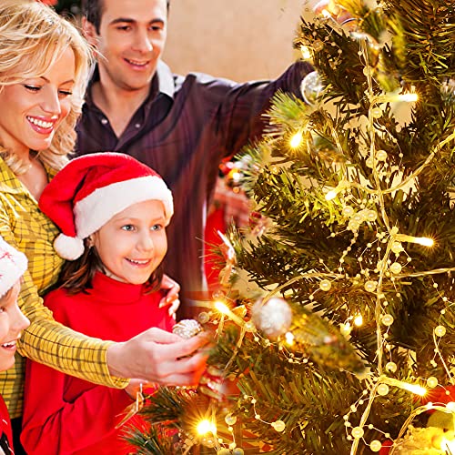 Ovv 20Ft 60 Led Christmas Pearl Fairy String Lights Xmas Berry Beaded Garland Festive Indoor Battery Operated For Winter Indoor Bedroom Xmas Party New Year Diy Home Mantel Decoration (1.White) #TOP2