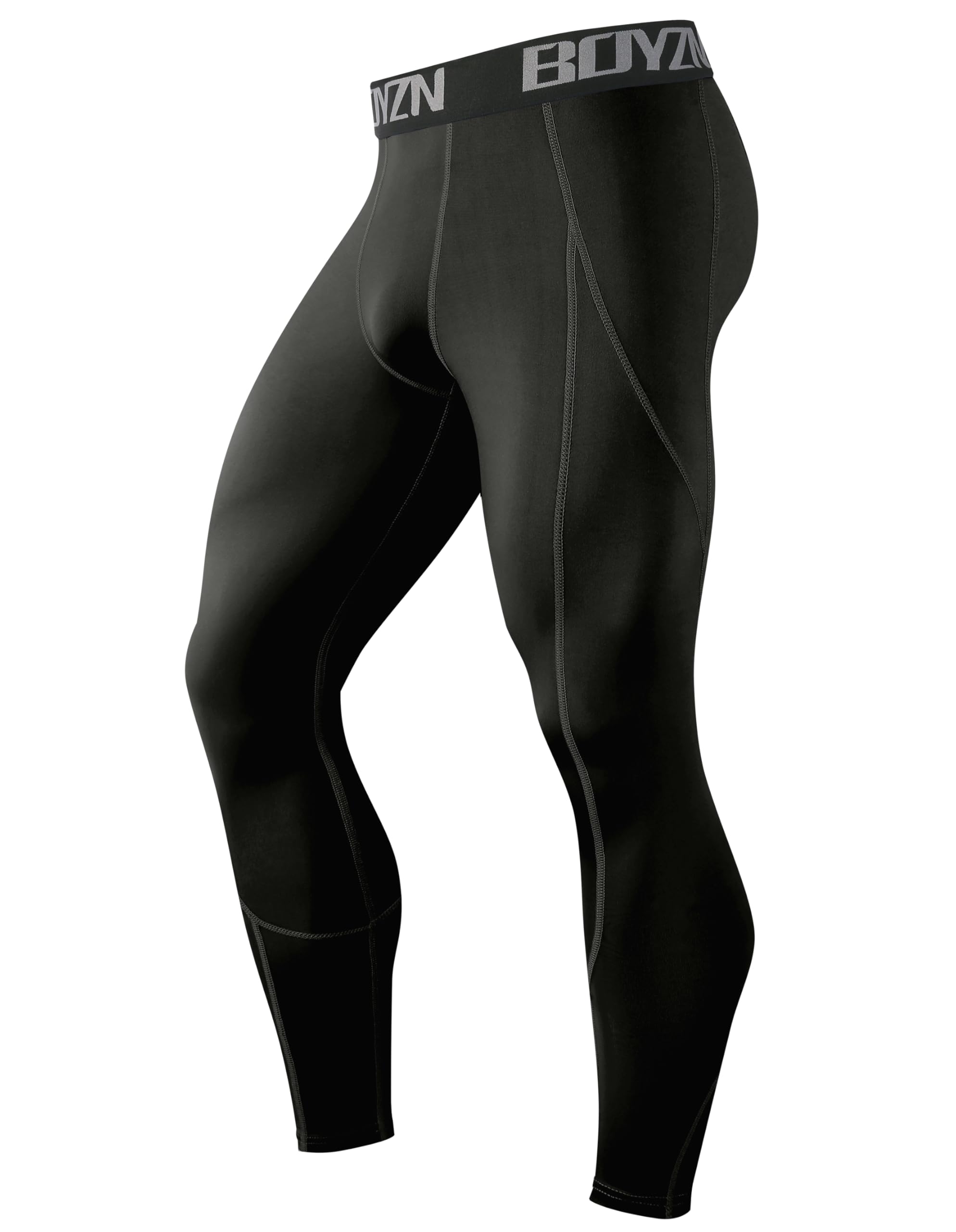 Boyzn 1 or 2 or 3 Pack Men's Compression Pants, Cool Dry Athletic Workout Running Tights Leggings with Pocket/Non-Pocket