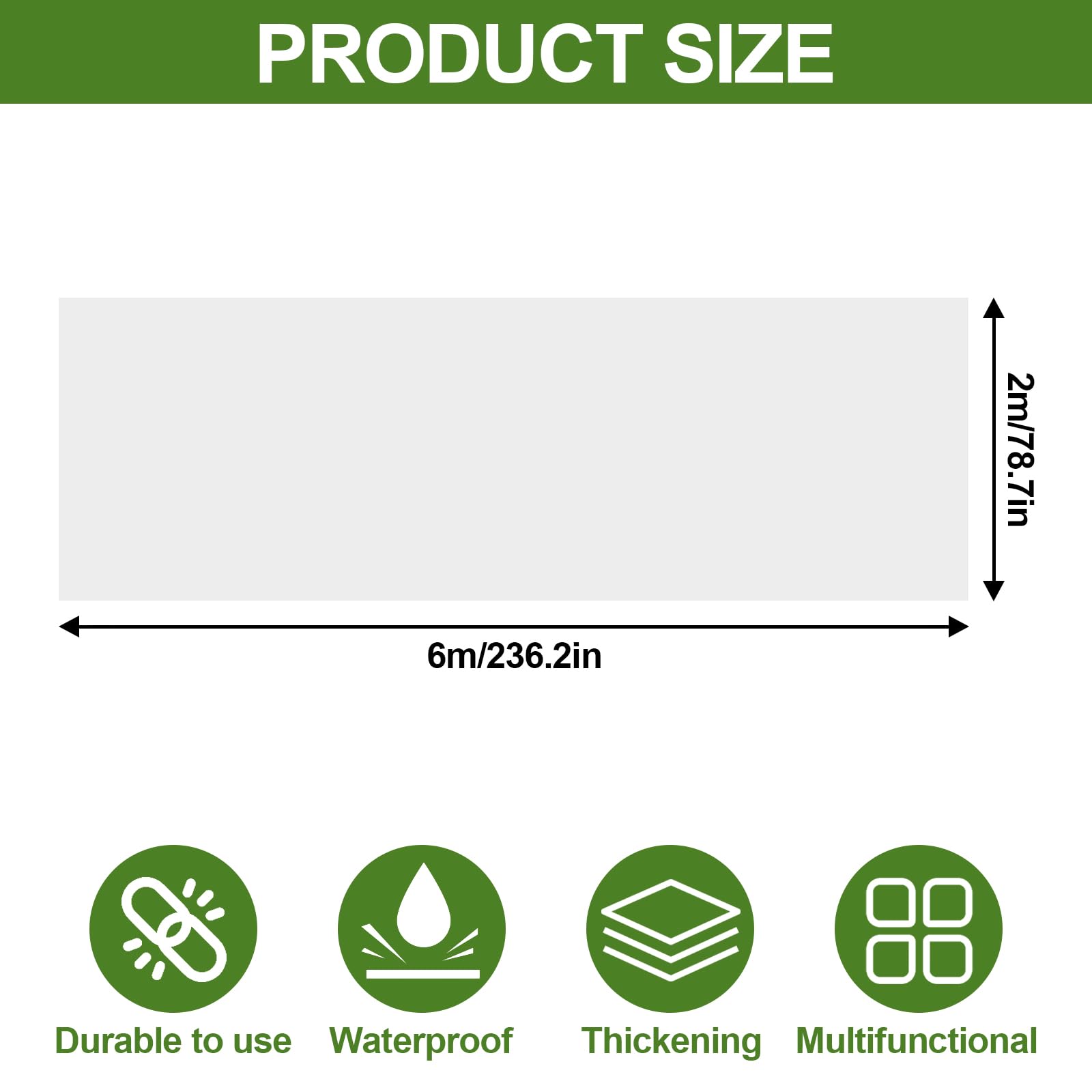 JNBGTU Plastic Sheeting Heavy Duty Polythene Sheeting, Thick Large Clear Plastic Dust Waterproof Sheets - Image 2