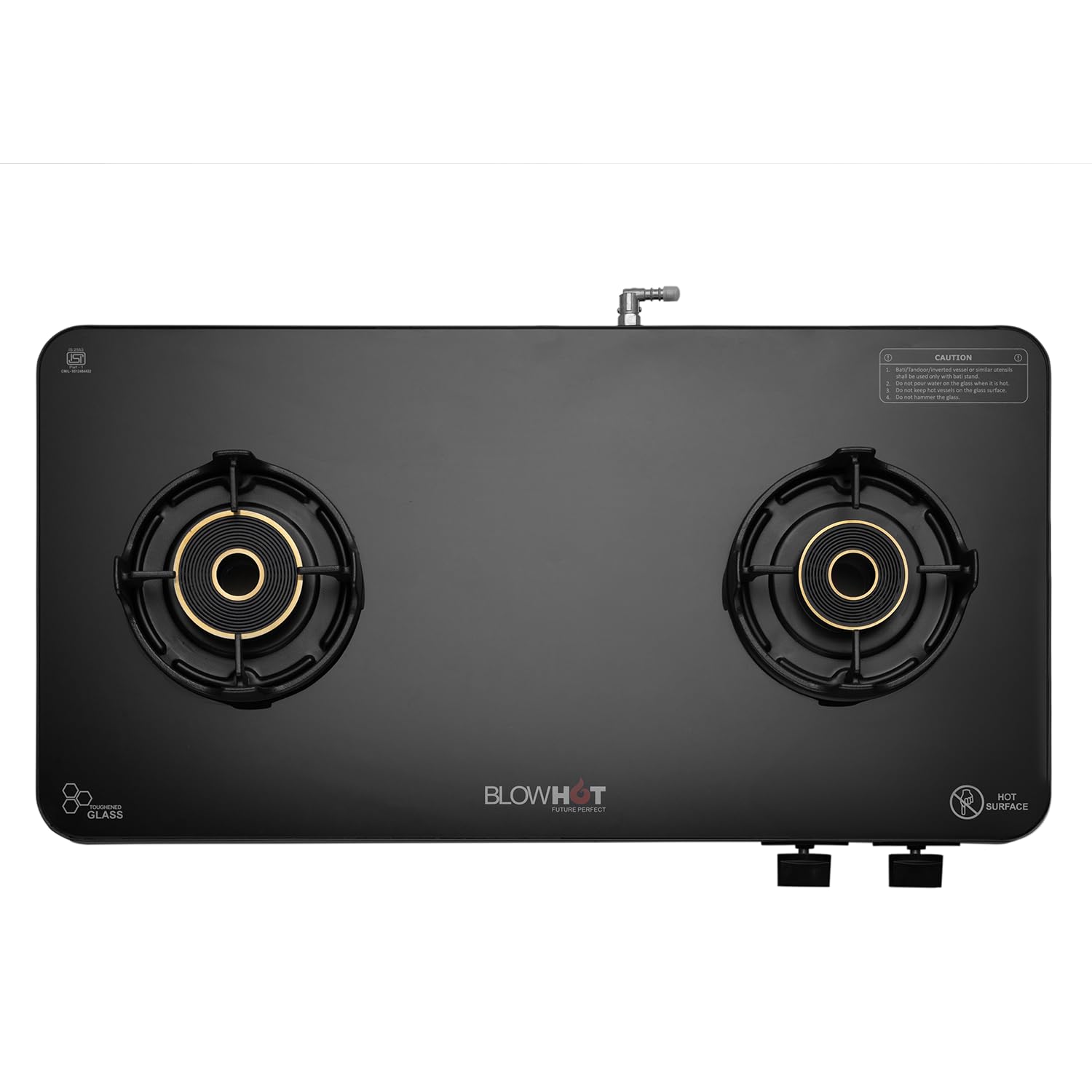 BLOWHOT Sapphire 2 Burner Manual Slimmest Gas Stove, Stainless Steel Frame, Toughened Glass Cooktop, Warranty By Blowhot - 1 Year General Warranty By Blowhot (Gas Valve and Glass - 5 Years) - Black (B0CZDVDZ23) Amazon Price History, Amazon Price Tracker