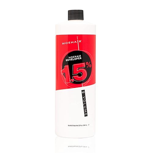Moehair Desarrollador de peróxido Crème 5 volumen1.5% de peróxido de hidrógeno, desarrollador profesional del cabello para tintes más brillantes y