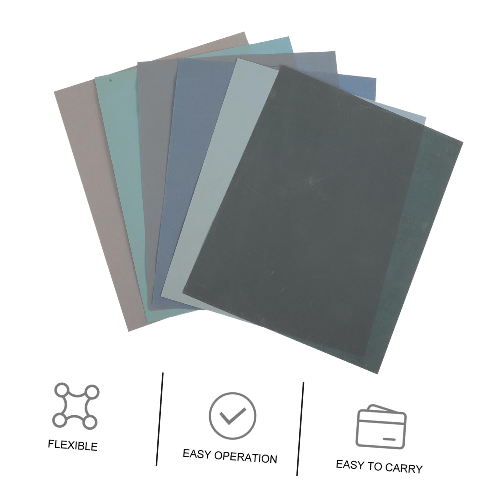 Gatuida 30feuilles Papier Abrasif Humi Sec Grit Pour Ponçage Automobiles Utilisation Polyvalente Et Pratique