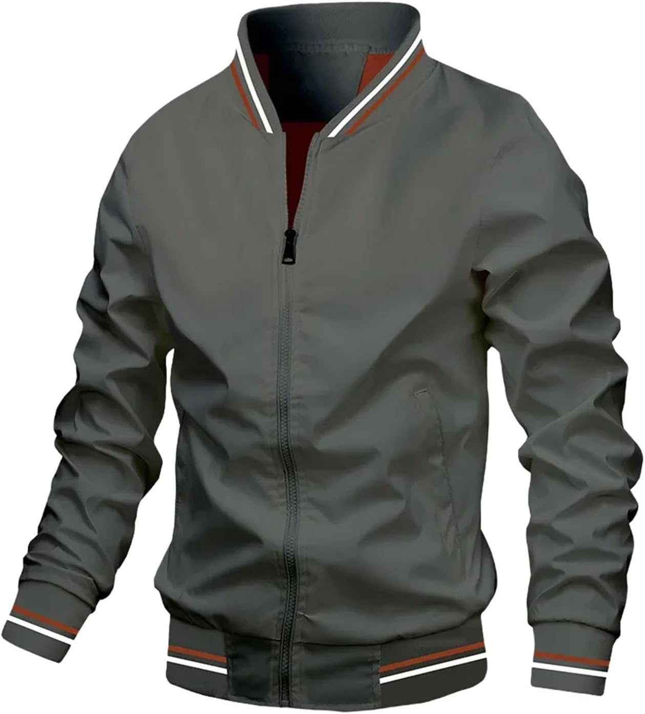 Men's standing collar jacket thin windproof jacket casual mountaineering and camping waterproof jack