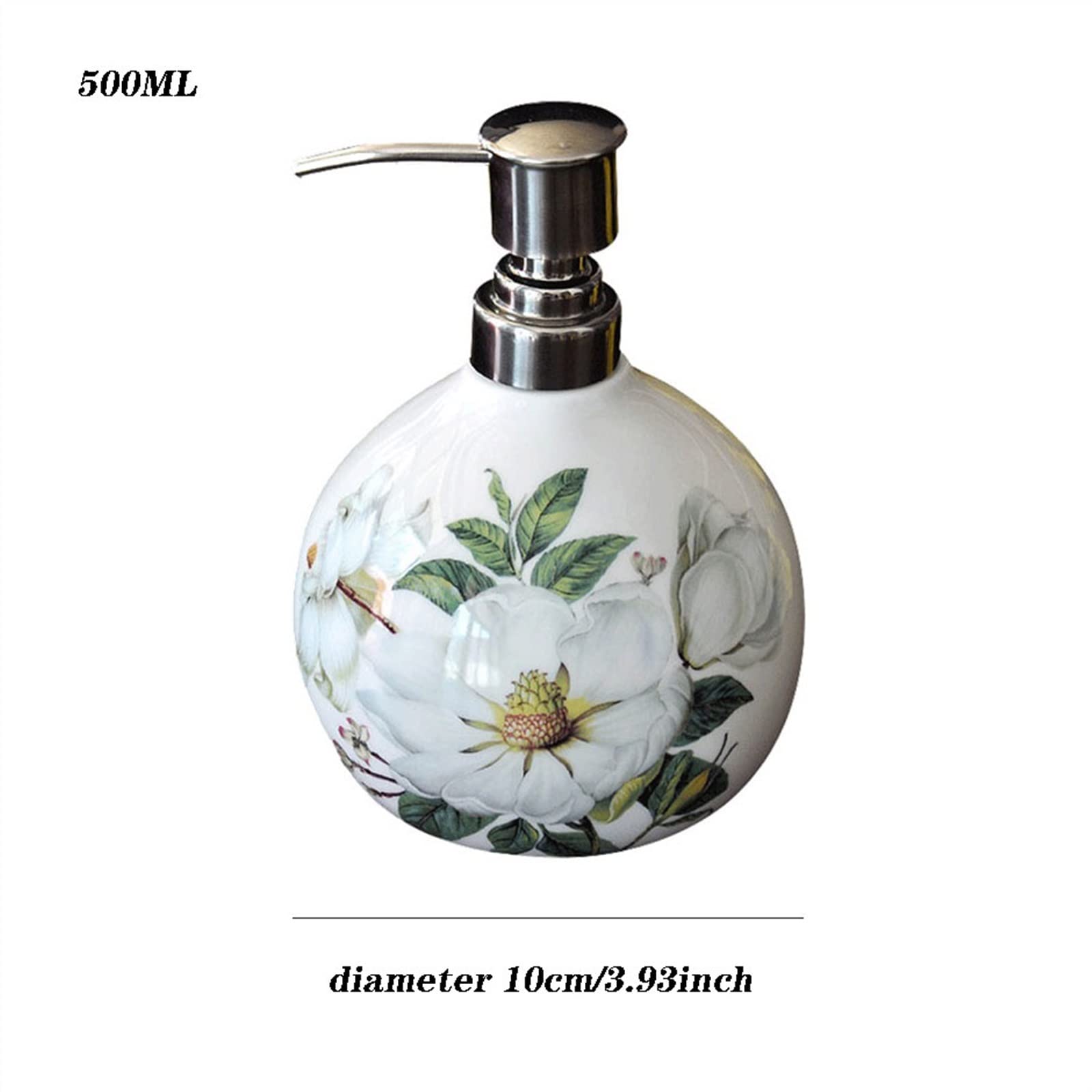 Dispenser per Doccia da 500 ml, Dispenser di Sapone in Ceramica, Stile retrò, a Pressione, flacone condiviso, Bagno, Lusso, Shampoo, Gel, lozione con Pompa