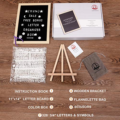 Letterboard,Message Board With Stand,Black Felt Letter Board With Removable Letters And Numbers 11X14 Inch,Changeable Letter Board Rectangle,Milestone Board,Sign Board ,Word Board,Announcement Board With Letters #TOP2