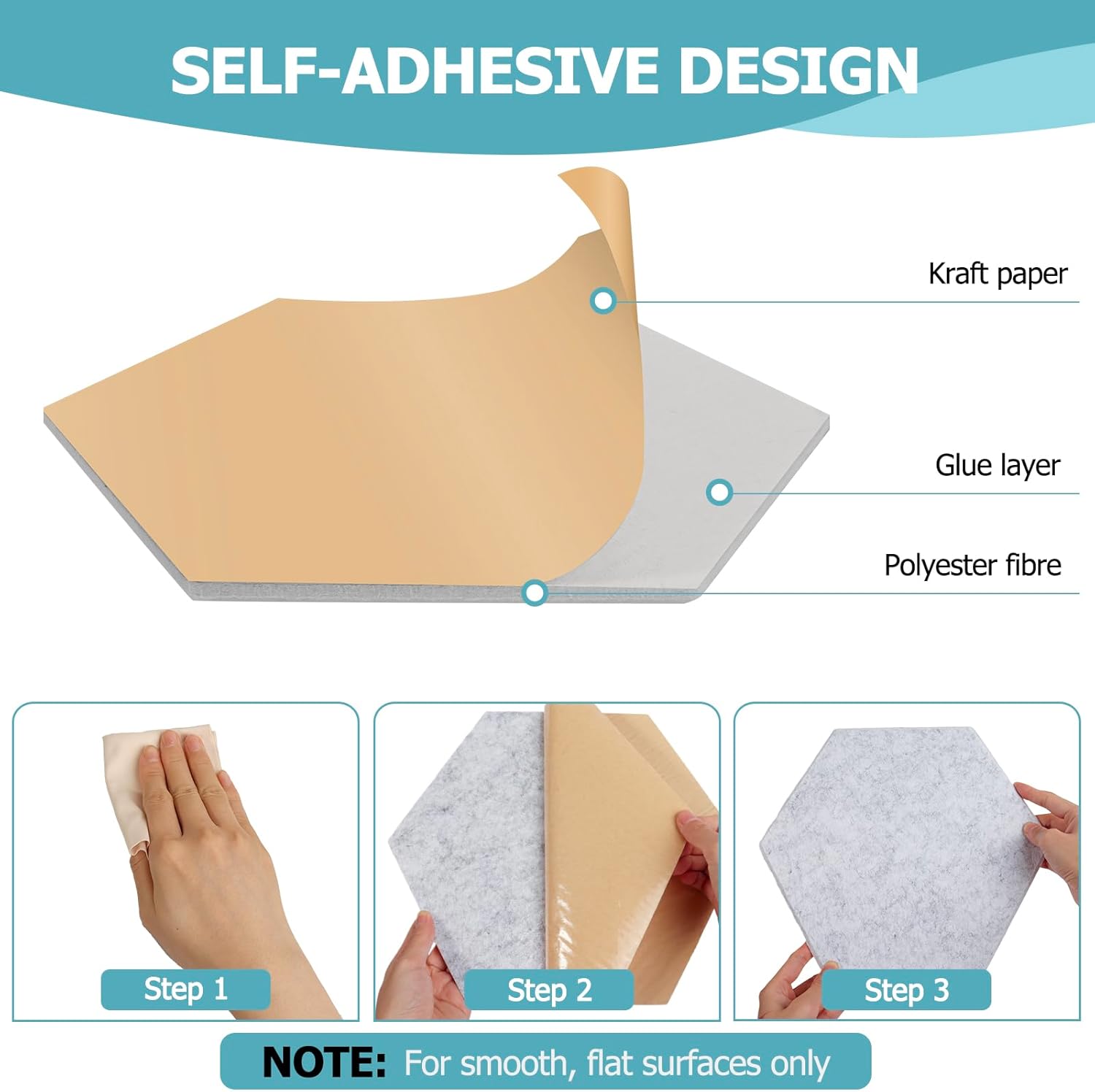 Acoustic Panels 12 Pack Self-Adhesive Soundproof Absorbing Padding for Wall Noise Sound Dampening Blocker 12''X10''X0.4'' High Density Polyester Foam Pads for Room Studio Treatment Tiles Beveled Edge