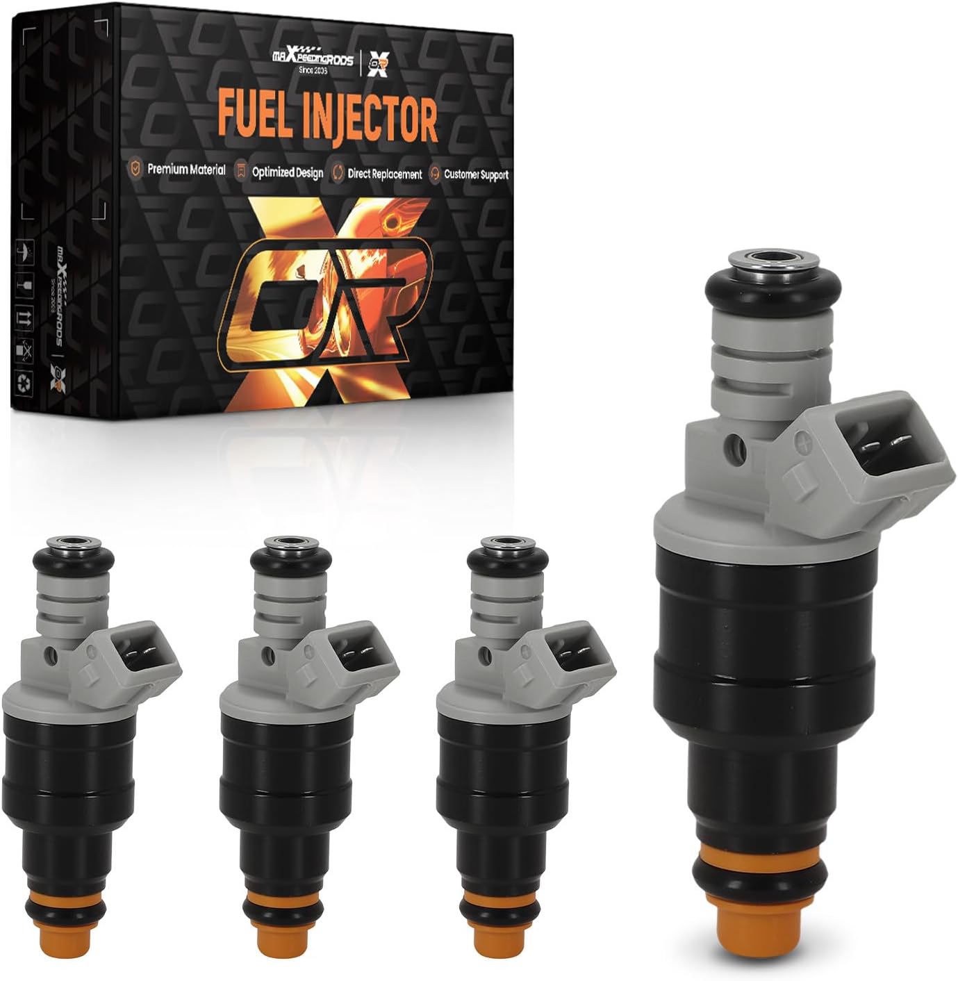 maXpeedingrods Fuel Injectors for Ford Ranger 2.3L-2.5L 1985-2001, Aerostar Tempo Mustang 2.3L, for Mazda B2500 2.5L 98-01, for Mercury 88-90 L4 Engine Injector F87E-9F593-D2B F87E-D2A